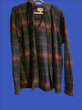 4/$97 Deal! Retro Billabong Multicolor Flannel Shirt Jacket